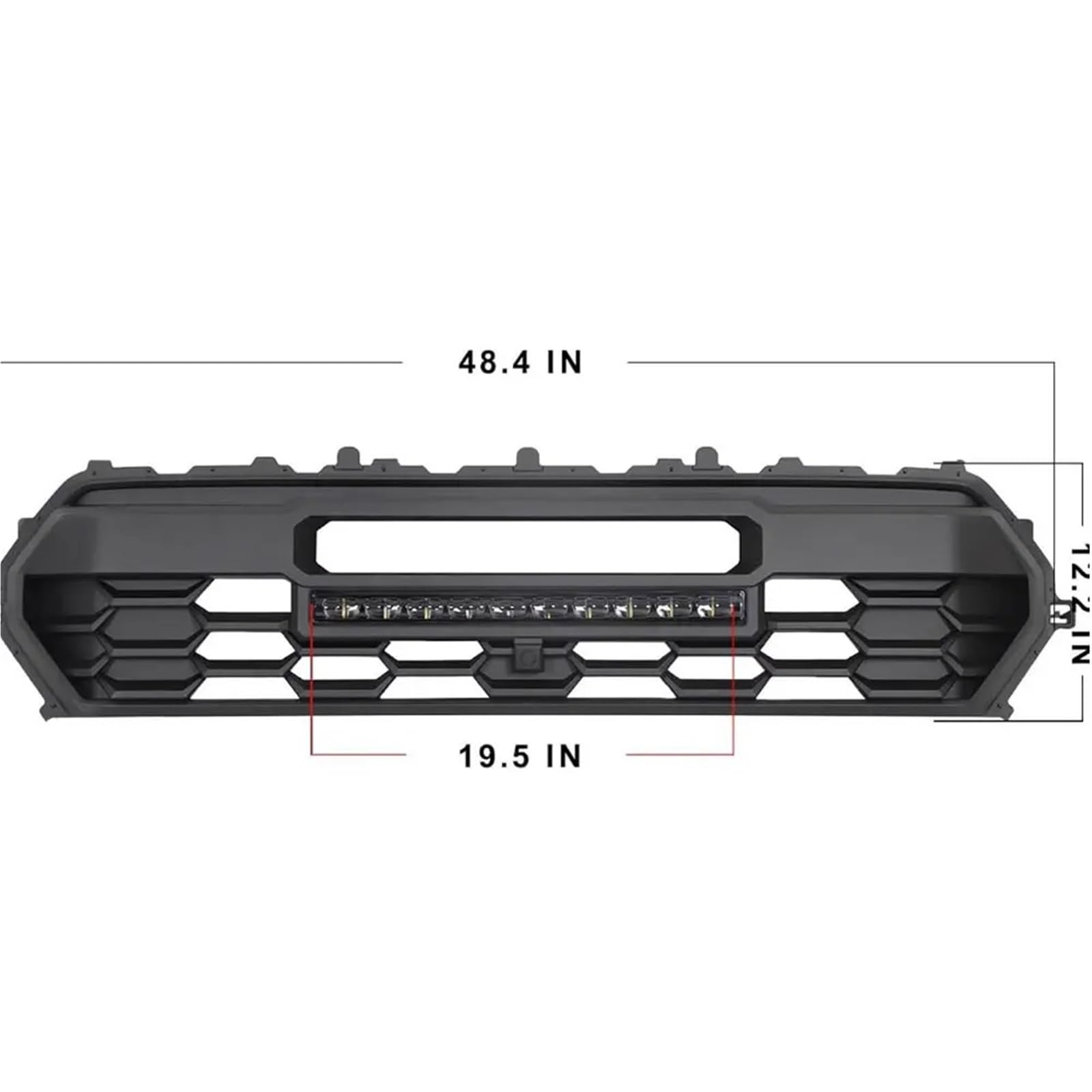 Coperture della Griglia Anteriore Per Toyota Per Tacoma 4a Generazione 2024 4 * 4 Per TRD Pro Style Griglia Nera Opaca Accessori Esterni Sportiva Con Luci