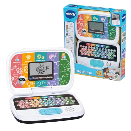 VTech Junior Forschungslaptop – Lerncomputer mit Inhalten zu Buchstaben,...