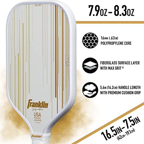 Franklin Sports Signature Series Pro USAPA Pickleball Paddle - 16mm - Gold - image 6
