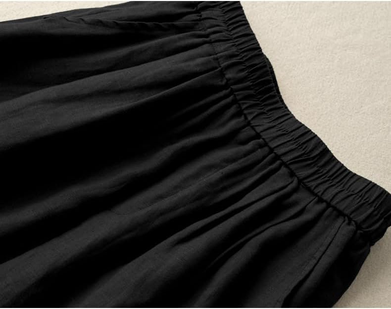 Kinghua Wide Leg Linen Shorts for Women Elastic High Waisted Pleated Loose Casual Comfy Shorts
