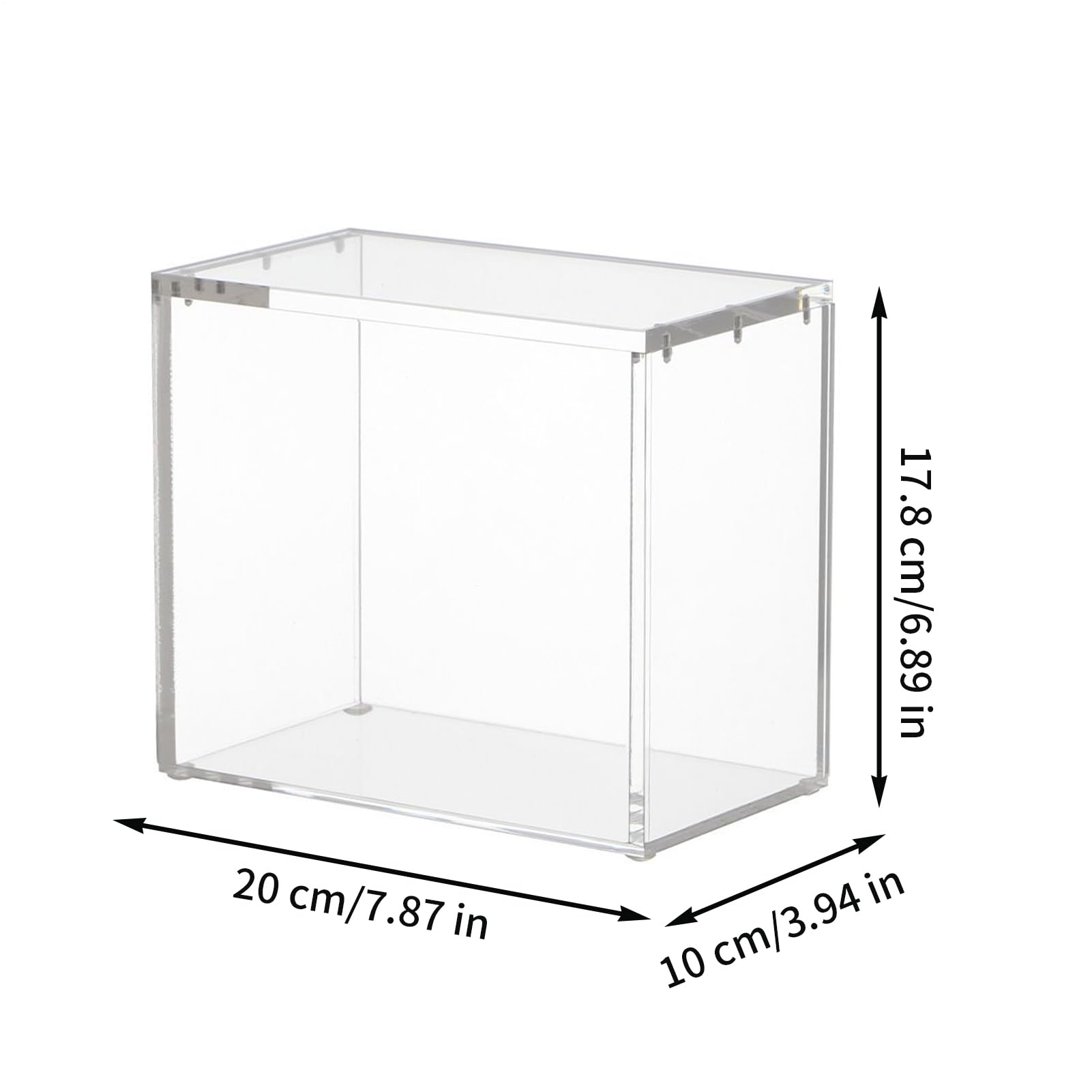 Vitrina acrílica | Vitrina acrílica a prueba de polvo para figuras, de almacenamiento con tapa para coleccionables tarjetas joyas perfume, muñecas, pasatiempos, museo