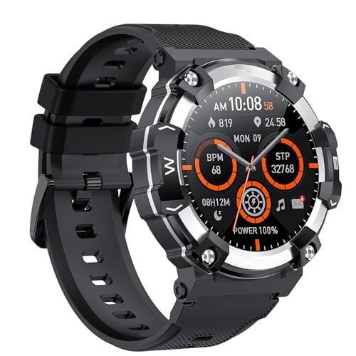 Reloj inteligente impermeable con llamadas Bluetooth, batería de larga duración para uso diario, recordatorio de sedentarismo, anticaídas, a prueba de polvo