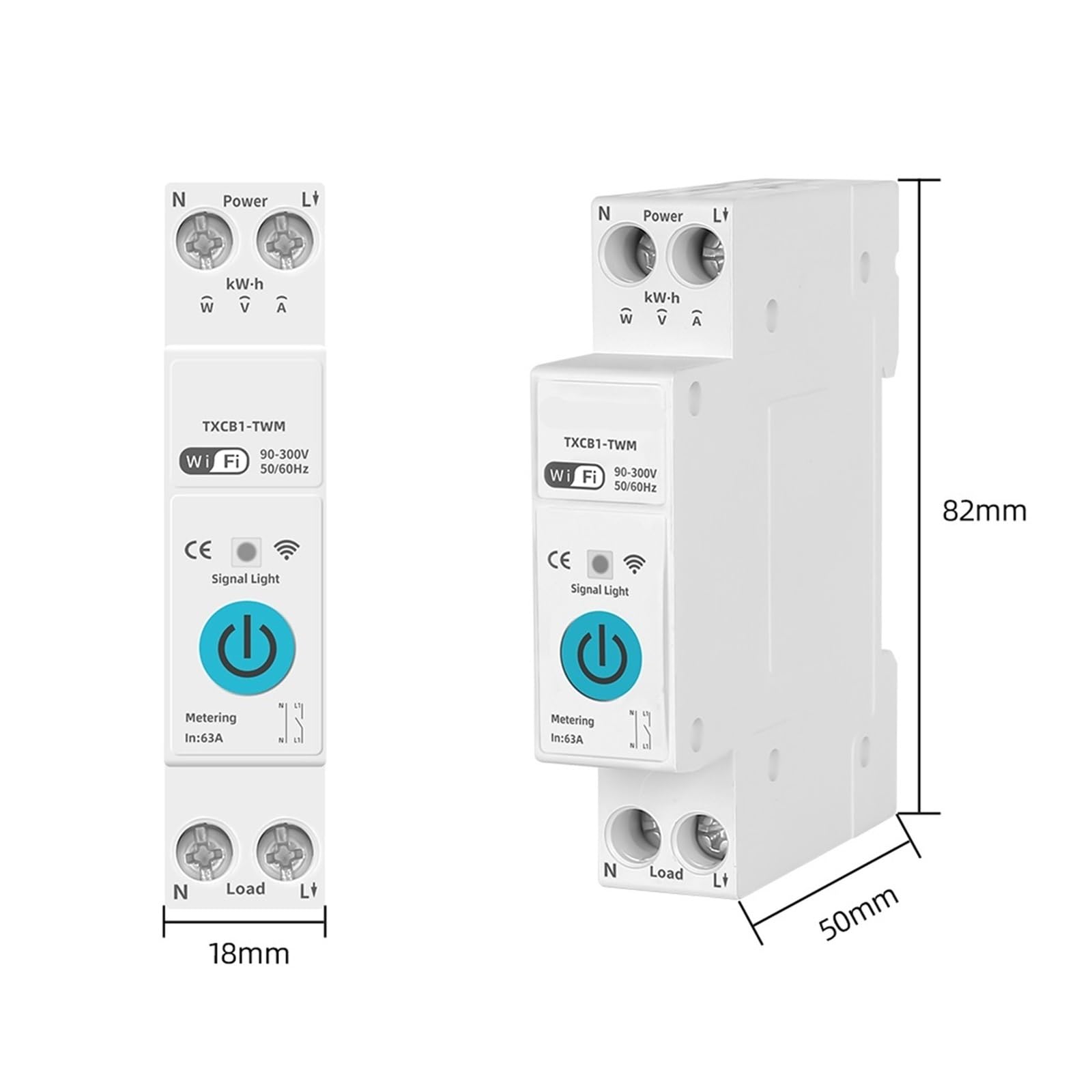 1 sztuk przełącznik 1P wyłącznik automatyczny miernik energii licznik energii timer przekaźnik napięcia życia i ochrony prądu(25A, TXCB1-TWM metering)