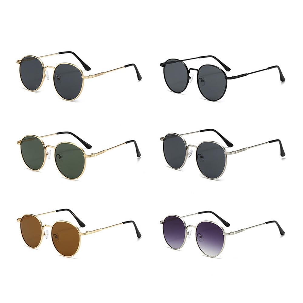 Okulary przeciwsłoneczne męskie vintage, okrągła metalowa oprawka, anty UV400, okulary przeciwsłoneczne dla kobiet, męsk