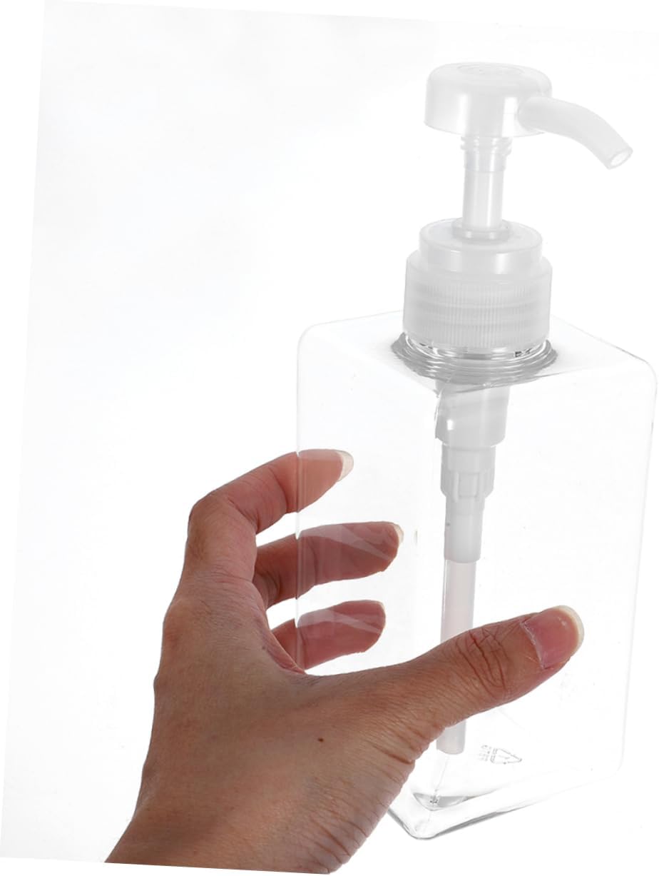 IMIKEYA 6pcs Refillable Plastic Soap Dispenser Pump Bottles Transparent Lotion and Shampoo Containers for Bathroom Kitchen and Travel Use