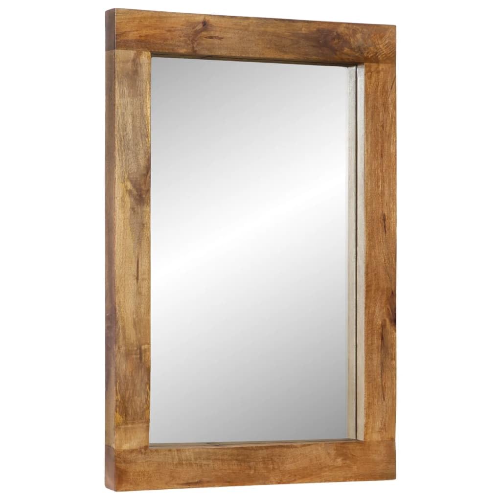 vidaXL Espejo de Vidrio y Madera Maciza de Mango 70x50 cm