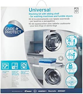 CARE + PROTECT CARE+PROTECT Universal Stacking Kit for Wachine Machines and Dryers with Sliding Shelf,White, 47-62 cm