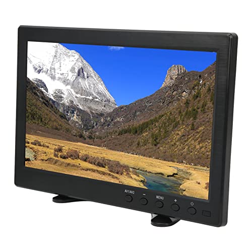 10.1 pulgadas TFT LCD pantalla 10.1 pulgadas portátil Monitor Imágenes detalladas Altavoces dobles 1366x768 Resolución para cocina para mesita de noche (enchufe de la UE)