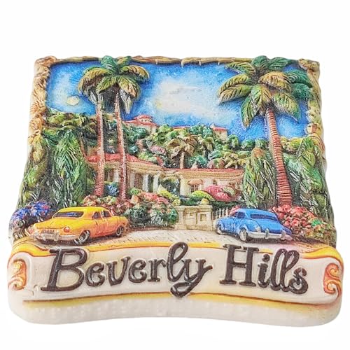 Imán decorativo turístico Beverly Hills USA 3D miniatura 2
