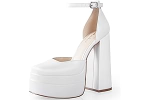 Irresistible 5.7in Ankle Strap Platform Heels in Vibrant Hues for Captivating Looks