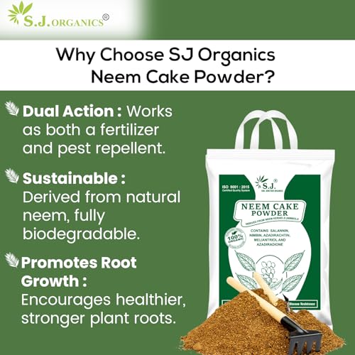 Image of SJ Organics Cake Powder for Plants 5 Kg - Organic Fertilizer & Pest Repellent