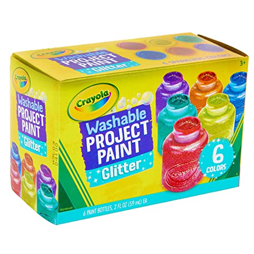 Crayola Washable Glitter Paint Great for Classroom Projects, 6 Count - image 2