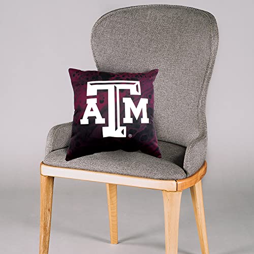 Image of College Covers Texas A&M Aggies 2 Sided Color Swept Decorative Pillow, 16 inch, Made in The USA