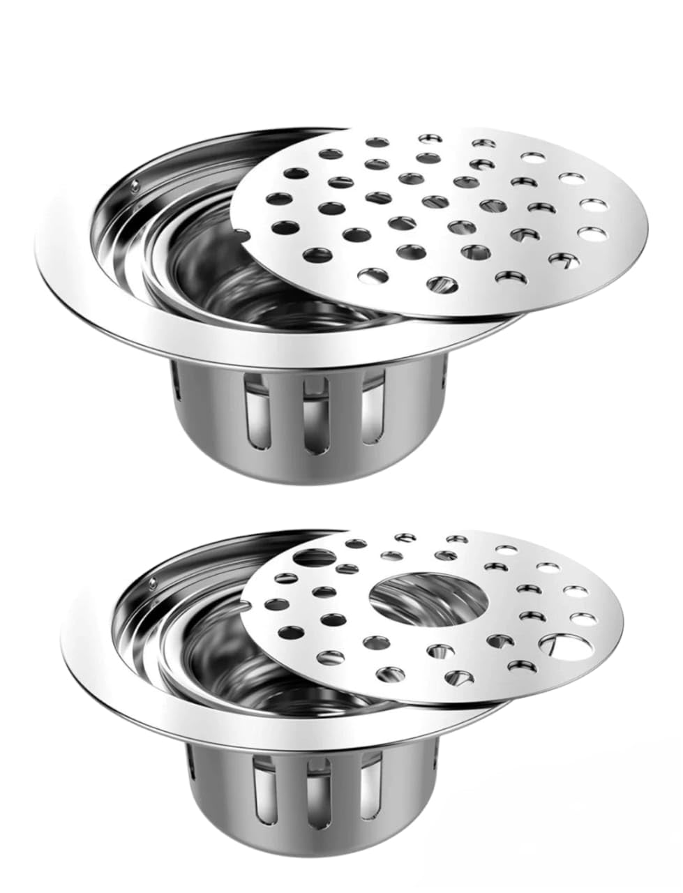WEKTU Stainless Steel Floor Drain Strainer with Cockroach Trap/Hole and Plain Jali for Kitchen/Bathroom/Basin(Set of 2) (B0CRRVP8WM) Amazon Price History, Amazon Price Tracker