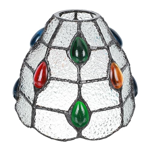 NUOBESTY 1Pc Retro Glass Lampshade Vintage Lamp Cover for Wall Ceiling Floor Lamps Stylish Style Home Decor Housewarming Present for Unique Lighting Atmosphere