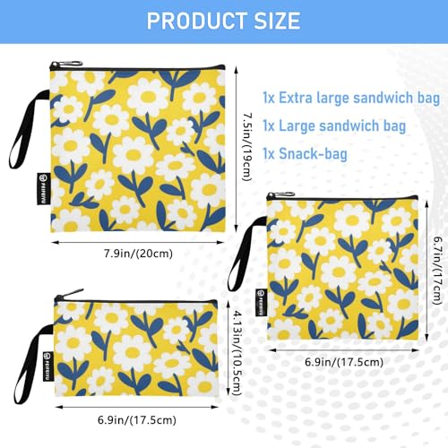 Bolsas reutilizables para sándwich y snacks 3 unidades miniatura 3