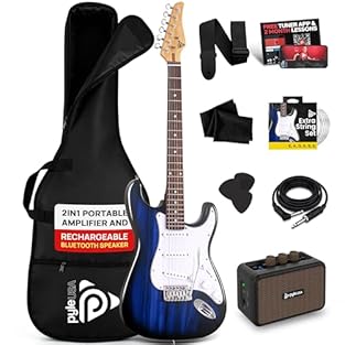 Complete electric guitar kit for beginners: Includes full-size 6-string electric guitar, 5W amplifier, gig bag, spare strings, shoulder strap and six picks suitable for guitar for beginners and advanced players Portable 5W amplifier with headphone ou...