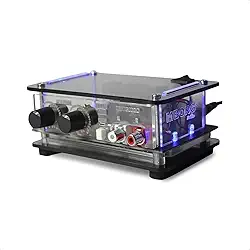 Mini Amplificador de som áudio para Caixa acústica de Som, PC, Notebook, tablet, MBORG RC40 para casa, loja, salas, consultórios, salas de aula para caixas acústicas de 30 a 50w