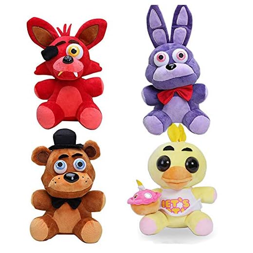 Xinchangda FNAF - Peluches de peluche Five Nights Game Foxy Chica Bonnie Fazbear de peluche para niños, regalos de cumpleaños