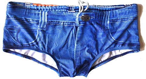 Jeados Swim Men's Briefs - Denim Looking Speedos - The Dong Sarong (Large)