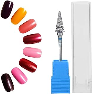 Tungsten Steel Nail Art Manicure Drill Bits Electric Pedicure Manicure Grinding Head for Manicure Pedicure Home Salon Use(Blue)