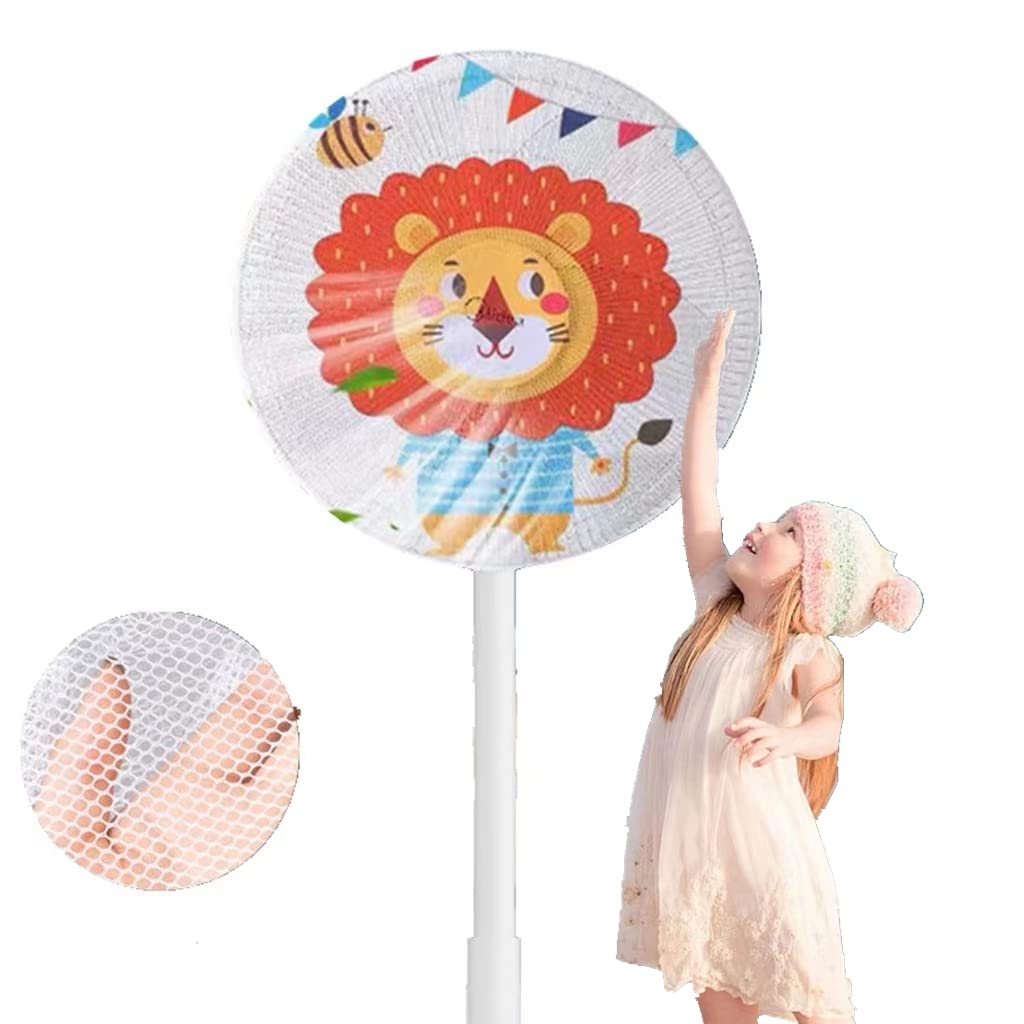 COOLBABY 16-20 inch children's anti-pinch fan protection cover-cartoon cover safety cover-household floor-mounted electric washable mesh