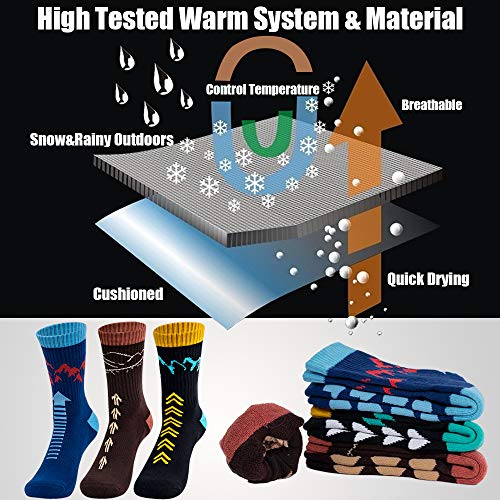 Time May Tell TMTHK-04 Men&Womens Hiking Socks Moisture Wicking Cushion Crew Socks thumb #4