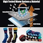 Men's Hiking Socks Moisture Wicking Cushioned Crew Boot Socks - Image 5