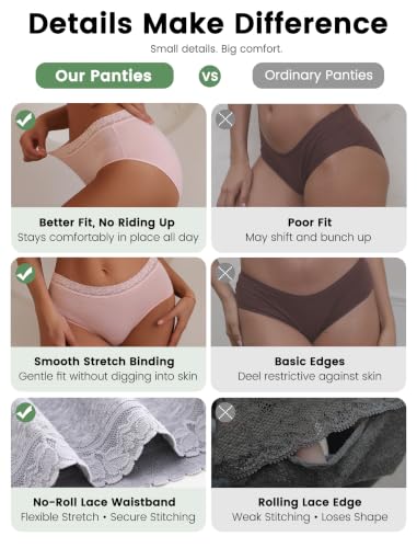 Image of READY TO LOVE Cotton Underwear for Women 6Pack Sexy Bikini Panties Clothing