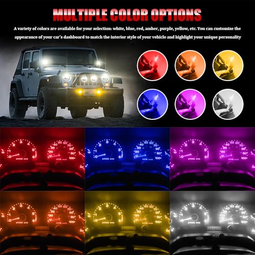 20 unidades luces T5 para tablero de auto, 12V 1.2W miniatura 6
