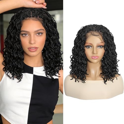 More Beautiful 14" Short Boho Triple Braid Wig with Curly