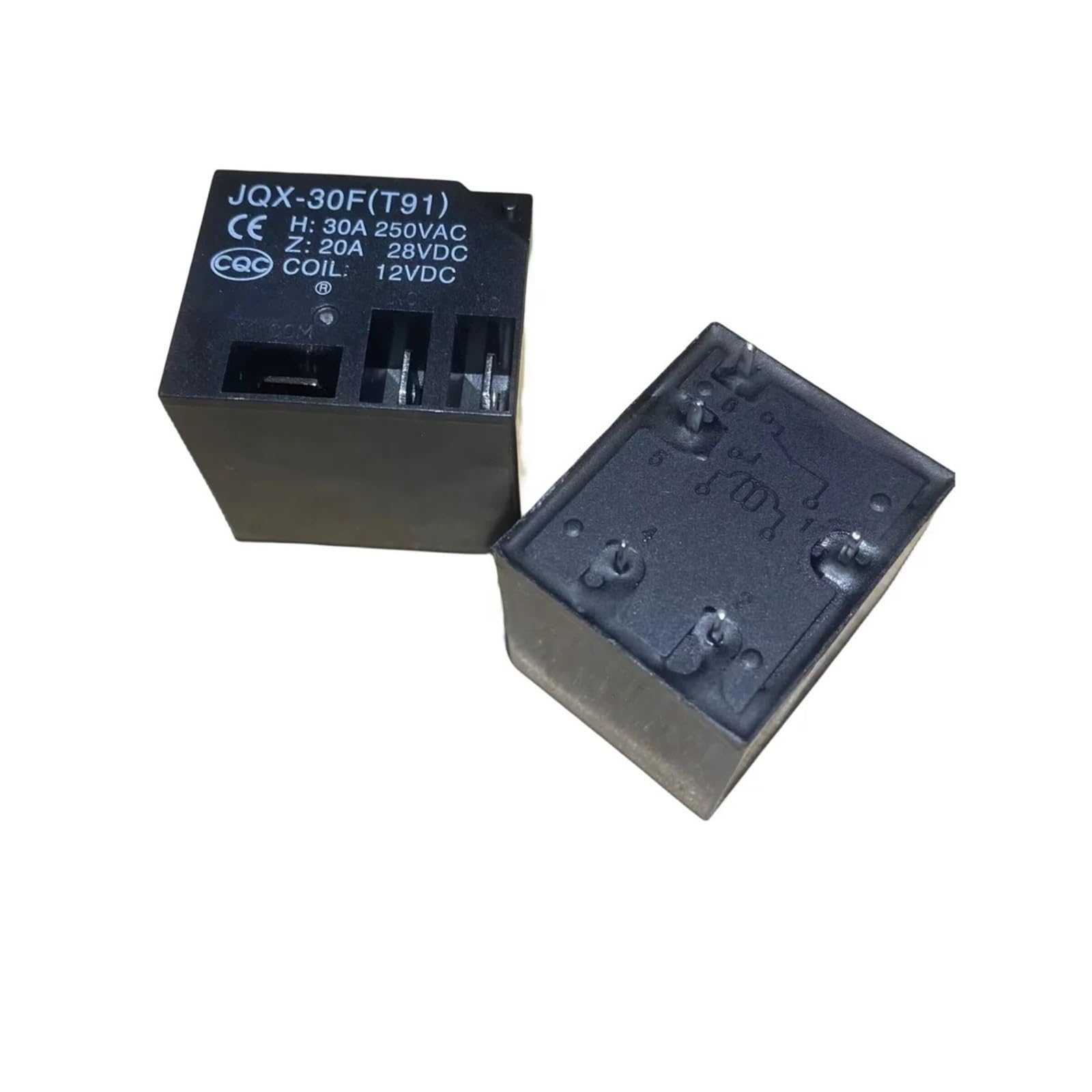 YZWRWRMKTB 5PCS JQX-30F(T91) 12VDC 30A 250VAC 5PIN RELAY JQX-30F(T91)-12VDC