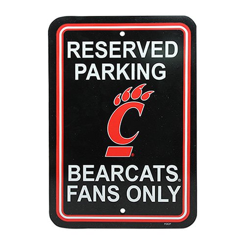 Fremont Die NCAA Cincinnati Bearcats Sign12x18 Plastic Reserved Park, Team Colors, One Size