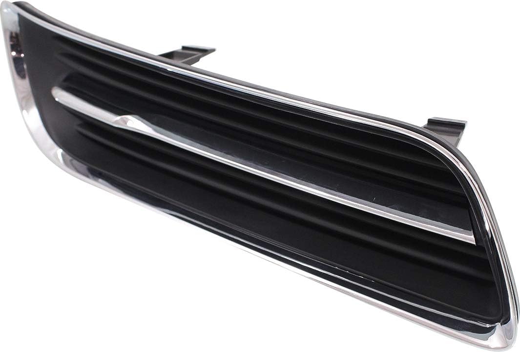 Evan Fischer Front Passenger Side Fog Light Cover Compatible with 2011-2014 Chrysler 300 Black and Chrome CH1039127
