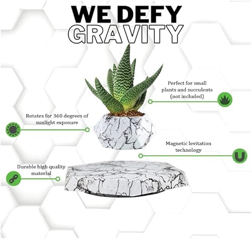 Miniatura 3 de BandD Maceta flotante  Maceta levitante para suculentas, bonsái de aire y plantas de aire Maceta flotante para decoración de hogar, oficina y