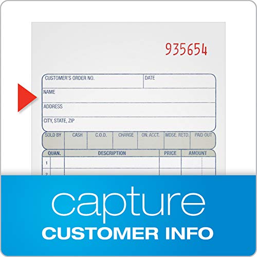 adams sales order book 2-part carbonless whitecanary 4-316 x 7-316 inches 50 sets per book dc4705