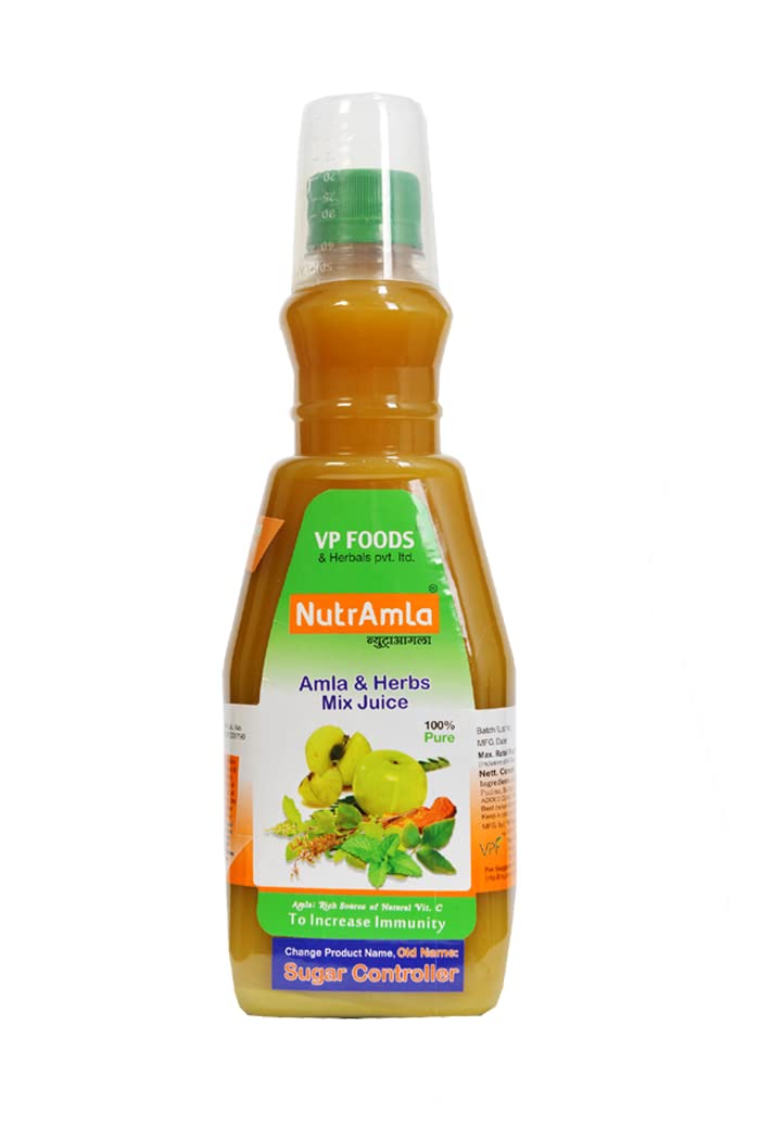NutrAmla Mix Amla & Herbs Mix Juice 500 ml Bottle Natural Everyday Drink Body Wellness