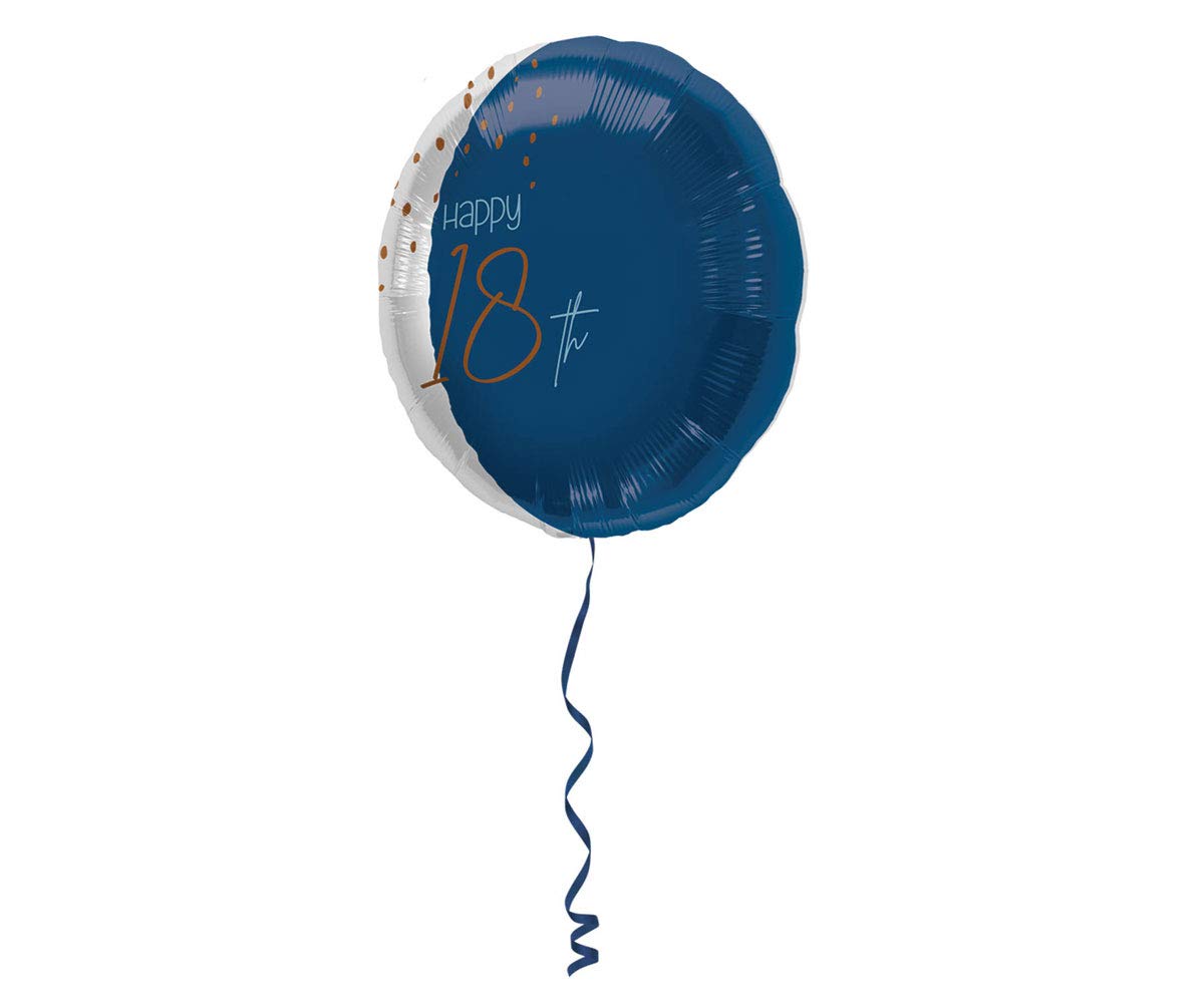 Folat 66718 Foil Balloon Elegant True Blue Years 45 cm Number 18