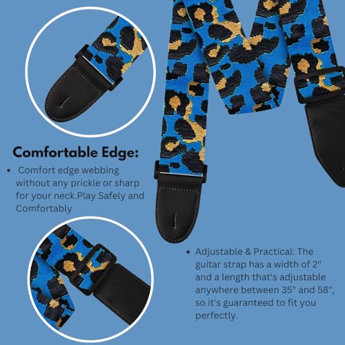 Image of DEVICE OF URBAN INFOTECH Guitar Strap Belt for Acoustic & Electric Guitar Adjustable Buckle Guitar Strap Modern Design Guitar Belt For Acoustic /Bass /Electric Guitars