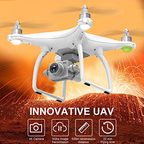Mobiliarbus RC Drone con cámara X1S GPS 5G WiFi RC Drone 4K CAM 2 Axis Gimbal Seguir Punto de interés Waypoint Planning Drone para Adultos 3 Batería