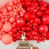 PartyWoo Red Balloons 140 pcs Different Sizes of 18 12 10 5 Inch Red Balloon Arch Kit Garland for Birthday Graduation Bachelorette Citizenship Anniversary Cherry Casino Theme Party Decorations Red-Y57 #5