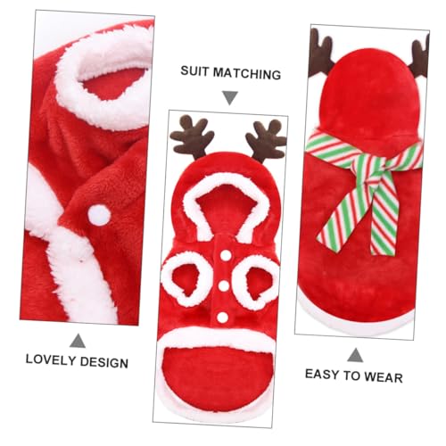Disfraz navideño para perros talla L con bufanda miniatura 5