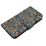 SmaSmaSweets 手帳型 ケース For iPhone 11 Pro [デザイン:8.いちご泥棒/マグネットハンドあり] ウィリアムモリス 絵画 グッズ 名画 アイフォン11プロ 11pro スマホケース カバー