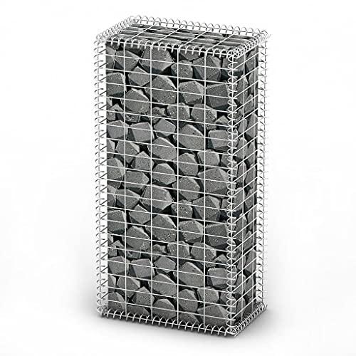 vidaXL Cesta para Muro de Gaviones con Tapas 100x50x30 cm Acero Galvanizado