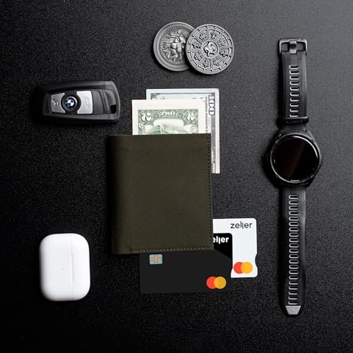 Image of ALPAKA Ark Bifold Wallet RFID Blocking Mens Wallet | Minimalist Front Pocket Wallet for Men Daily Use, Magnetic Closure, Holds 8-12 Cards Plus Cash, Axoflux 300D