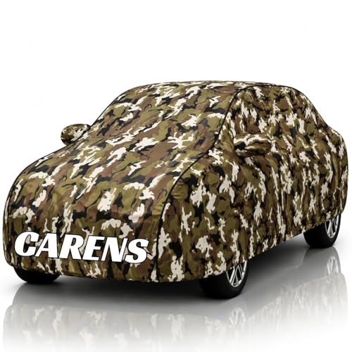 Image of Safe-Cars New Jungle 100% Waterproof Carens Car Cover | Polyester Car Body Cover for Rain & Sun | UV Protection, Dustproof, Scratch Resistant, Windproof, Heat Resistant, Custom Fit