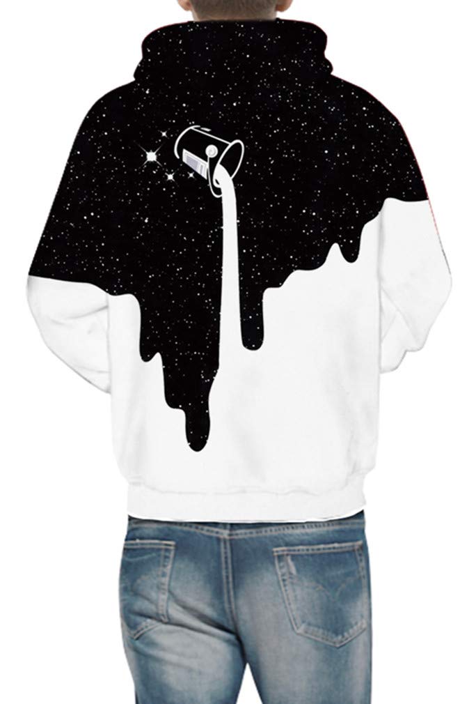 Ocean Plus Bambini e Ragazzi Manica Lunga Galassia Felpe con Cappuccio Colorato Casuale Felpa Maglione Camicia con Cappuccio per Bambini
