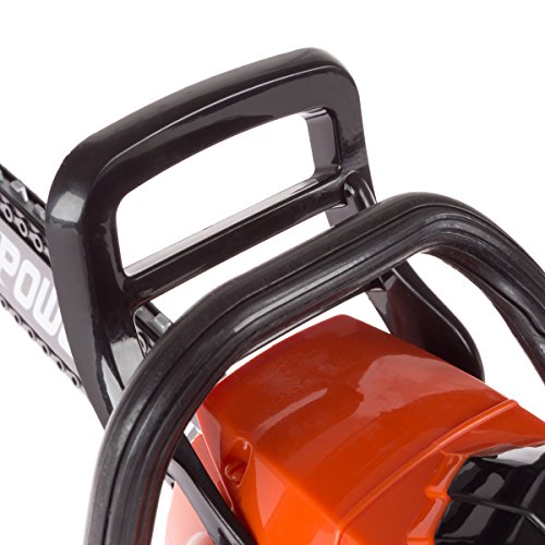 Toy Chainsaw for Boys and Girls- Outdoor Power Tool for Pretend Play-Battery Powered with Pull Cord, Rotating Chain and Realistic Sounds by Hey! Play!