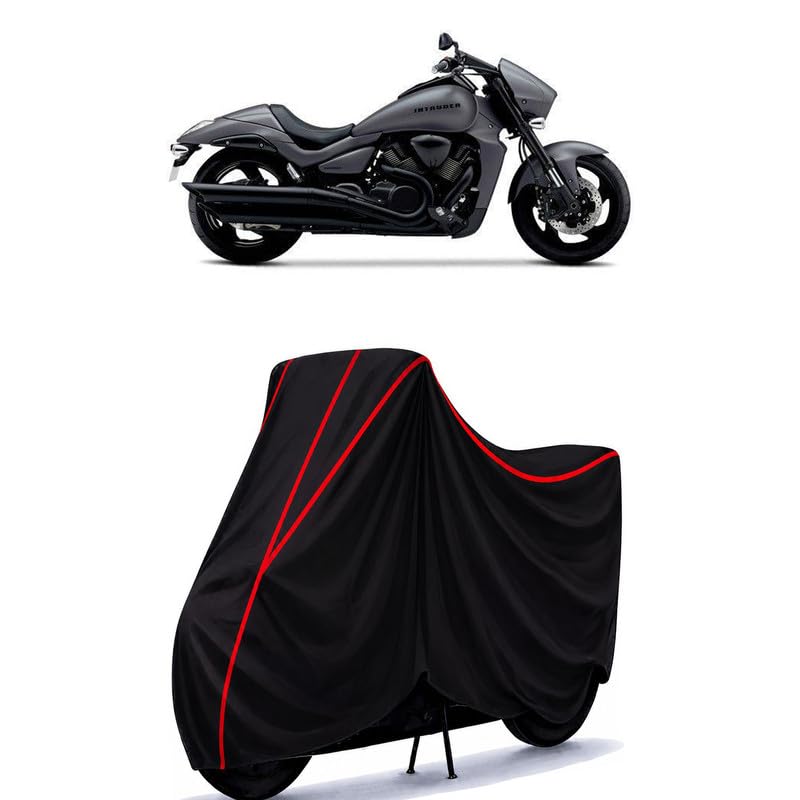 Image of Suzuki Intruder M1800R Water Resistant Bike Cover for All Motorcycles & Rain | Heavy Duty Taffeta Fabric | UV Protection, Dustproof, Scratchproof | All Weather Two Wheeler Cover with Elastic Bottom