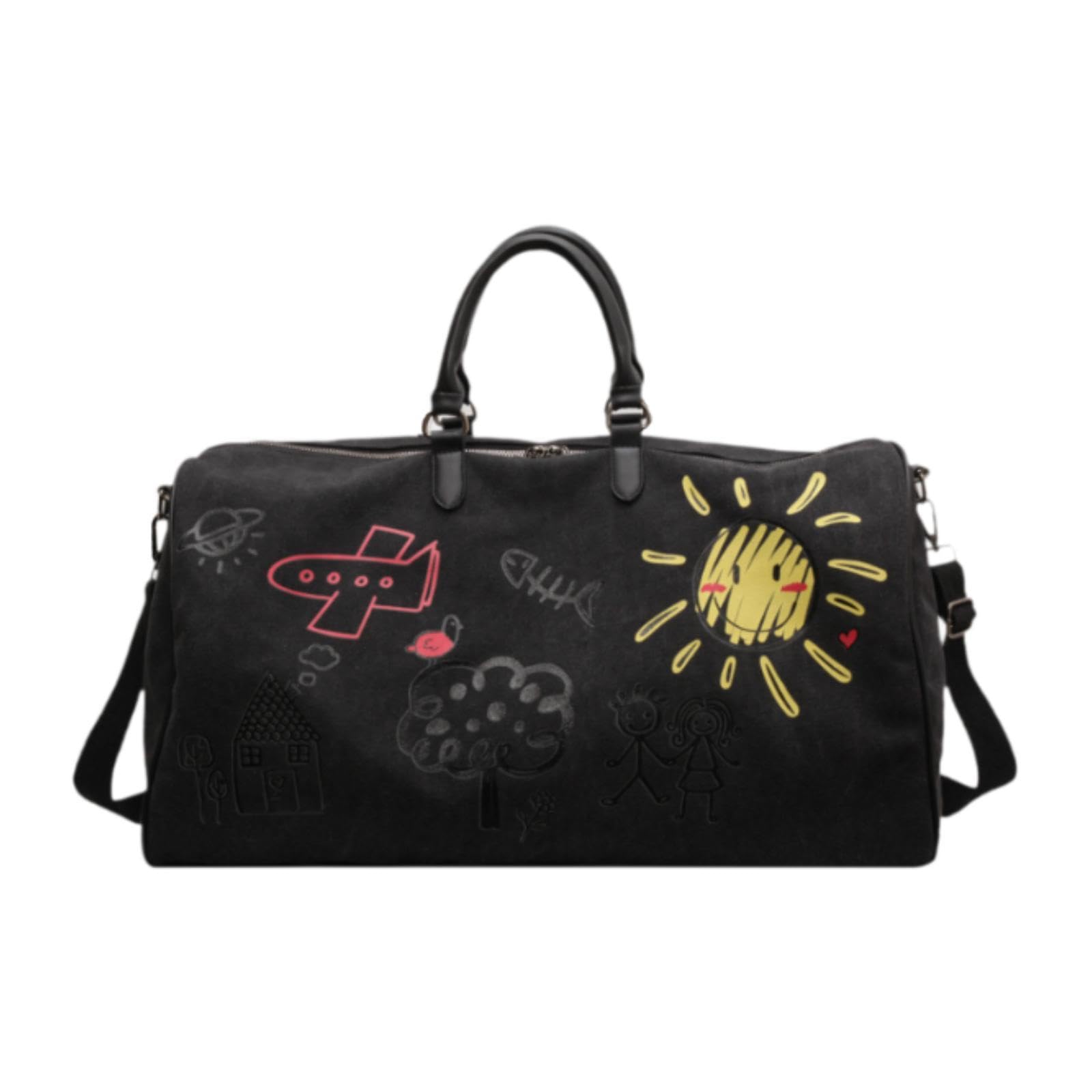 club bollywood®travel duffle bag with adjustable shoulder strap for sports exercise fitness black